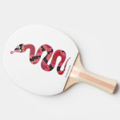 Raquette De Ping Pong Serpent noir et rouge Silhouette (Côté)