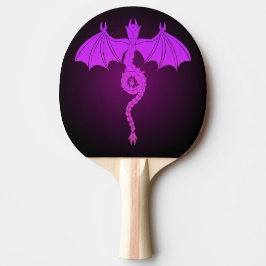 Raquette De Ping Pong Serpent rose dragon (Devant)