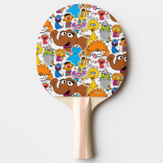 Raquette De Ping Pong Sesame Street Pals Doodley Pattern (Devant)