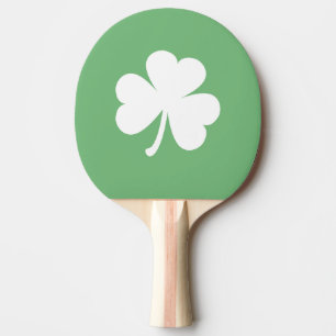 Raquette De Ping Pong Shamrock irlandais blanc   Vert