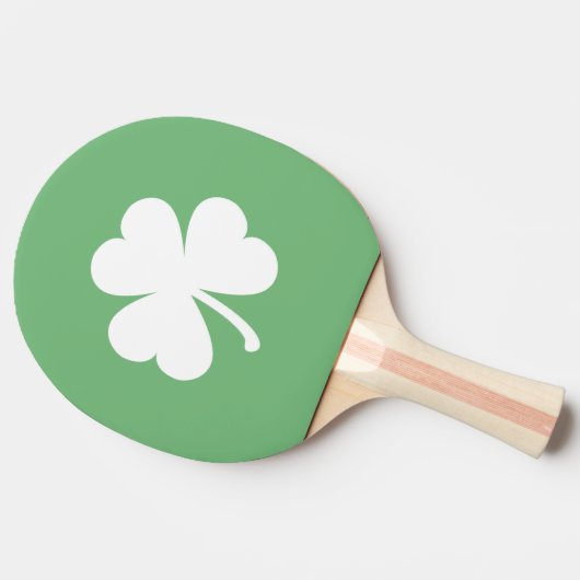 Raquette De Ping Pong Shamrock irlandais blanc | Vert (Côté)