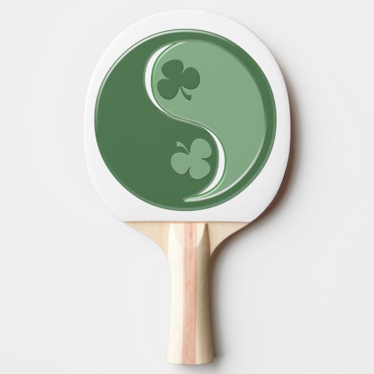 Raquette De Ping Pong Shamrock irlandais Yin Yang et Frog (Devant)