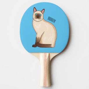 Raquette De Ping Pong Siamese cat cartoon