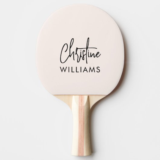 Raquette De Ping Pong Signature Monogramme manuscrit Script Blu rose (Devant)