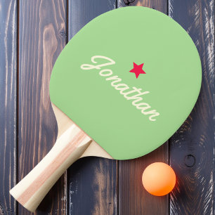 Raquette De Ping Pong Signature Vintage Star en Menthe Fraîche