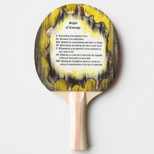 Raquette De Ping Pong Signes de courage (Devant)