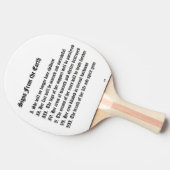 Raquette De Ping Pong Signes De La Terre (Côté)