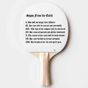 Raquette De Ping Pong Signes De La Terre