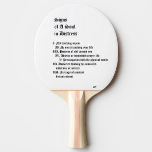 Raquette De Ping Pong Signes d'une âme dans la détresse
