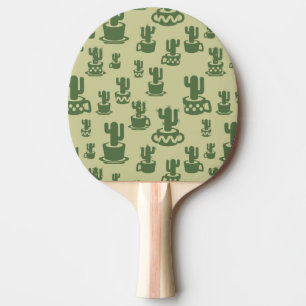 Raquette De Ping Pong Silhouette de cactus succulent en tasses et pots