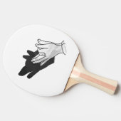 Raquette De Ping Pong Silhouette de main de loup (Côté)