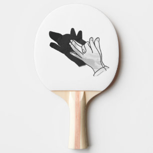 Raquette De Ping Pong Silhouette de main de loup