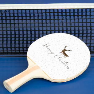 Raquette De Ping Pong Silhouette de renne en ligne artistique de Slipper
