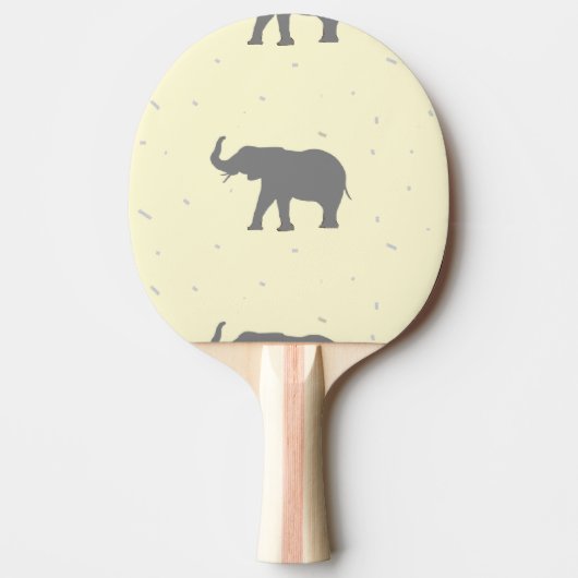 Raquette De Ping Pong Silhouette d'éléphant gris (Devant)