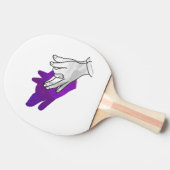 Raquette De Ping Pong Silhouette main Wolf pourpre (Côté)