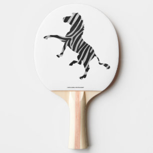 Raquette De Ping Pong Silhouette noir et gris clair Zebra
