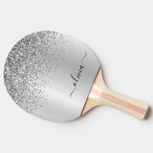 Raquette De Ping Pong Silver Glitter Glam (Côté)