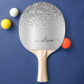 Raquette De Ping Pong Silver Glitter Glam