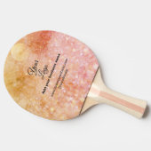 Raquette De Ping Pong simple adyour logo/design rose orange (Côté)