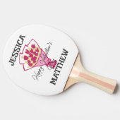 Raquette De Ping Pong simple et élégante valentine, sucrée pour couple (Côté)