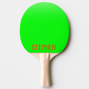 Raquette De Ping Pong Simple et moderne Lime Green & Orange - Personnali
