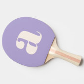 Raquette De Ping Pong Simple Lavande Violette Rétro Gras Monogramme Init (Côté)