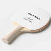 Raquette De Ping Pong SIMPLE MINIMAL ajouter votre nom personnalisé meil (Devant Angle)