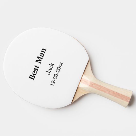 Raquette De Ping Pong SIMPLE MINIMAL ajouter votre nom personnalisé meil (Côté)