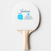 Raquette De Ping Pong Simple minimum ajouter votre nom texte place ville (Dos)