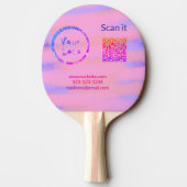 Raquette De Ping Pong Simple minimum q r code ajouter logo code d'analys (Dos)