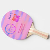 Raquette De Ping Pong Simple minimum q r code ajouter logo code d'analys (Côté)