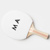 Raquette De Ping Pong Simple monogramme ajouter votre nom lettre man min (Côté)