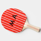 Raquette De Ping Pong Simple monogramme ajouter votre nom lettre man min (Côté)