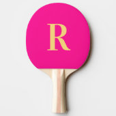 Raquette De Ping Pong Simple Monogramme Hot rose (Dos)