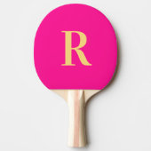 Raquette De Ping Pong Simple Monogramme Hot rose (Devant)