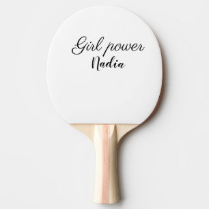 Raquette De Ping Pong simple pouvoir minimal des filles ajouter le nom t