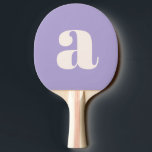 Raquette De Ping Pong Simple Purple Lavender Bold Retro Monogramme initi<br><div class="desc">Simple Lavande Violette Gras Rétro Monogramme Initiale Pagaie De Ping</div>