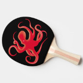 Raquette De Ping Pong Simple rouge vectoriel art octopus Silhouette (Côté)