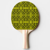 Raquette De Ping Pong Simple Scribble | Carreaux miroir | Jaune | (Dos)