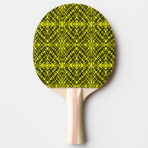 Raquette De Ping Pong Simple Scribble   Carreaux miroir   Jaune  