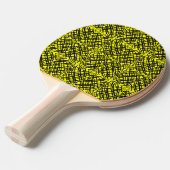 Raquette De Ping Pong Simple Scribble | Carreaux miroir | Jaune | (Devant Angle)