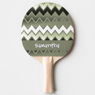 Raquette De Ping Pong Simplement ZigZag - Vert olive