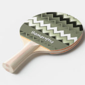 Raquette De Ping Pong Simplement ZigZag - Vert olive (Devant Angle)