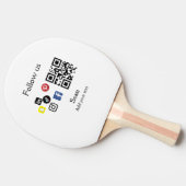Raquette De Ping Pong Site web d'entreprise simple code à barres QR code (Côté)
