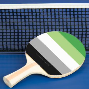 Raquette De Ping Pong SlipperyJoe's Aromantic Pride Drapeau gay cadeaux