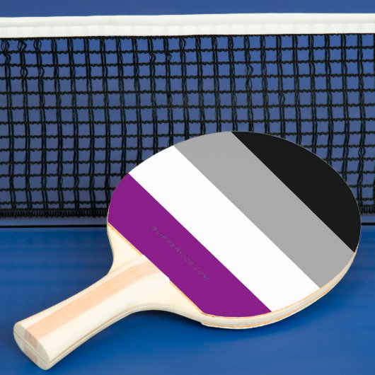 Raquette De Ping Pong SlipperyJoe's asexual pride flag emphasizing inclu (Insitu)