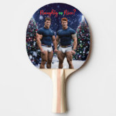 Raquette De Ping Pong SlipperyJoe's décoré enneigé de Noël tre (Devant)
