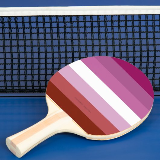 Raquette De Ping Pong SlipperyJoe's lesbian pride flag feminine communit (Insitu)