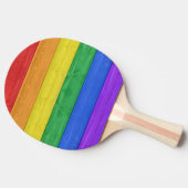 Raquette De Ping Pong SlipperyJoe's orgueil drapeau en bois horizontal a (Côté)