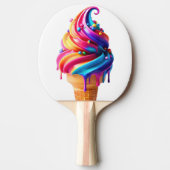 Raquette De Ping Pong SlipperyJoe's vibrante crème glacée cone classique (Devant)